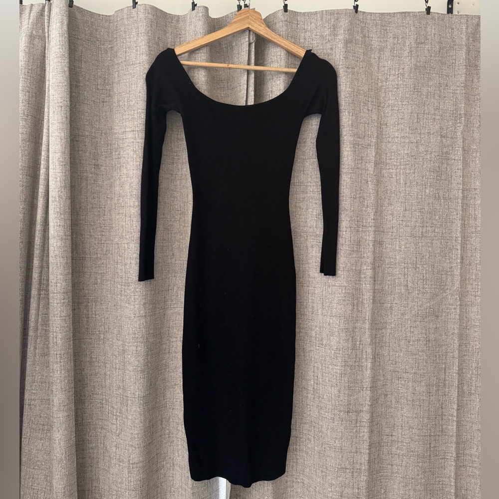Hera Collection Black Bodycon Long Sleeve Dress